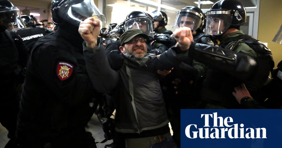 Protesters invade Serbian state TV amid demonstrations across Balkans | World news