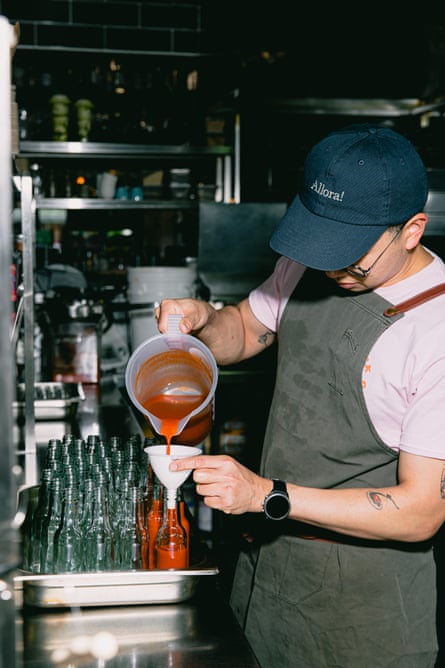 Gaspar Tse of the Hotluck Snack Club makes spicy kimchi sauce