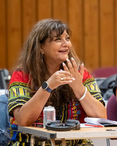 ‘It’s about really trying to go there with emotions’ … Tanika Gupta in rehearsals for A Tupperware of Ashes.