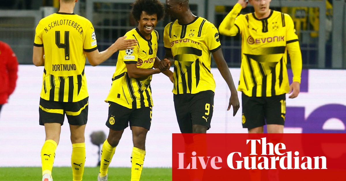 Dortmund v Celtic, Slovan Bratislava v Manchester City: Champions League – live Dortmund v Celtic, Slovan Bratislava v Manchester City: Champions League – live