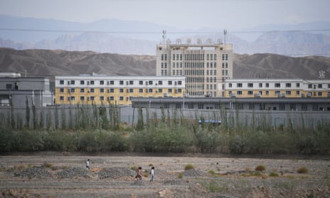 A building believed to be a re-education camp where mostly Uighur people are detained, north of Kashgar in China’s north-west Xinjiang region.