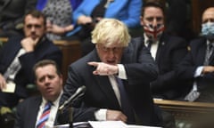 The prime minister, Boris Johnson, in the Commons