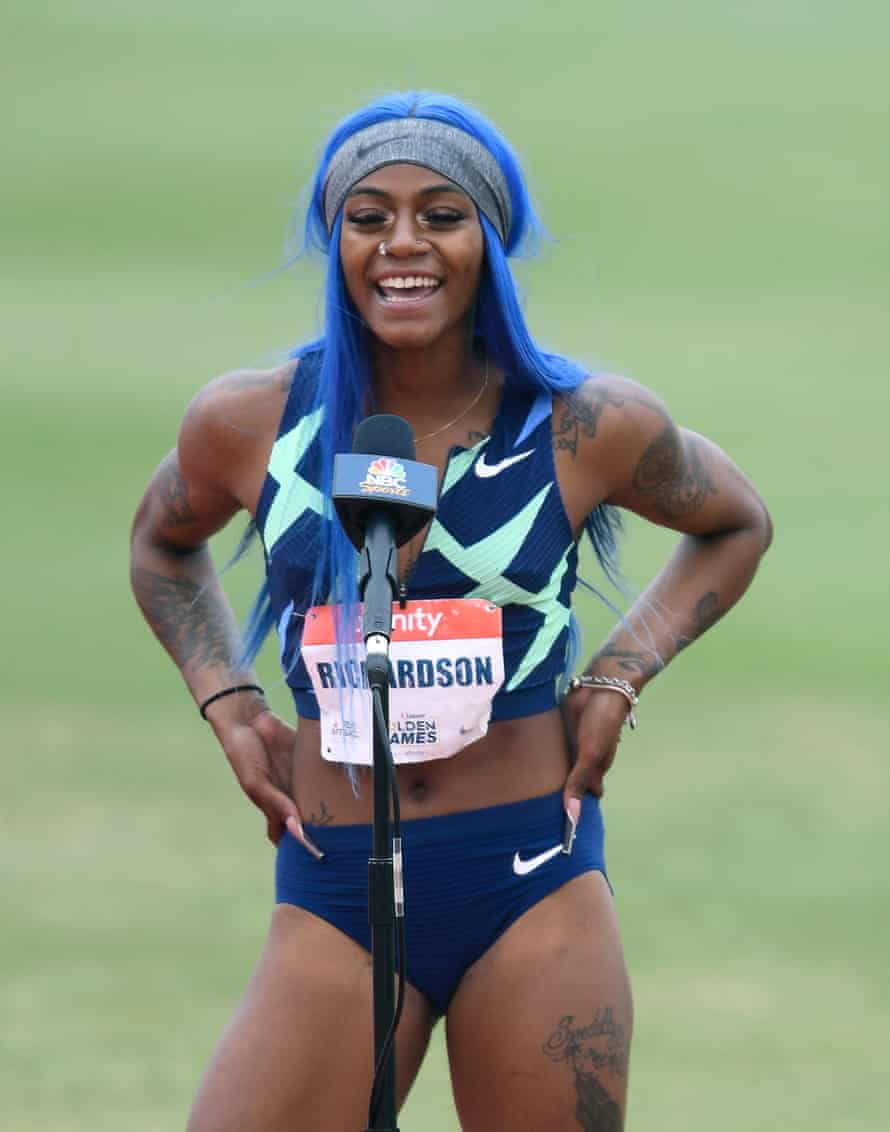 Richardson at the USATF Golden Games and World Athletics Continental Tour event in California in May.