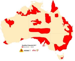 A map of bushfire risk for Australia