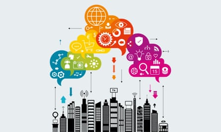 internet of things smart city illustration