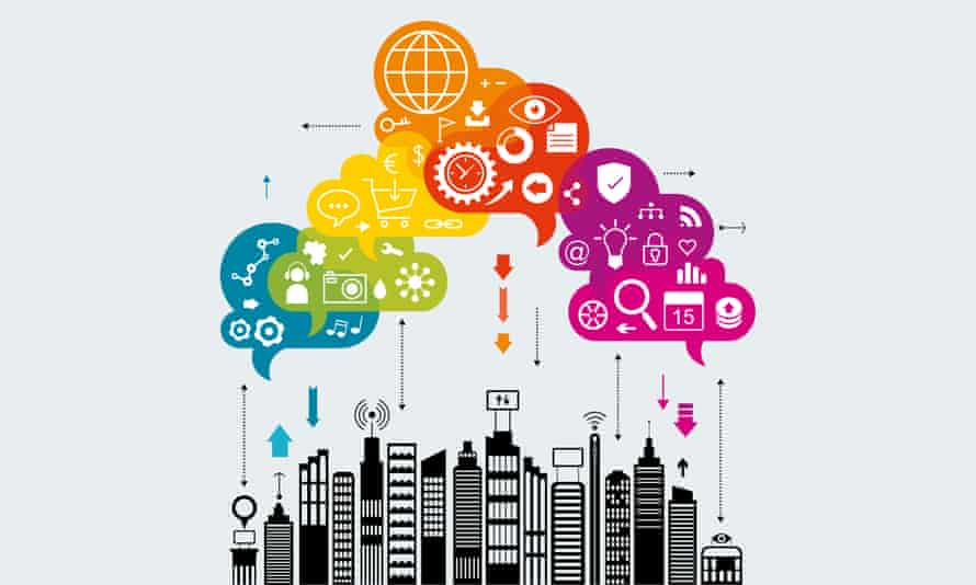 internet of things smart city illustration