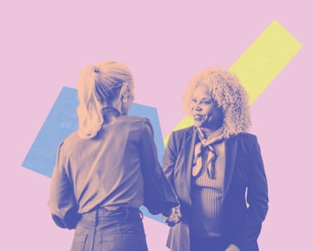 A graphic showing two people shaking hands