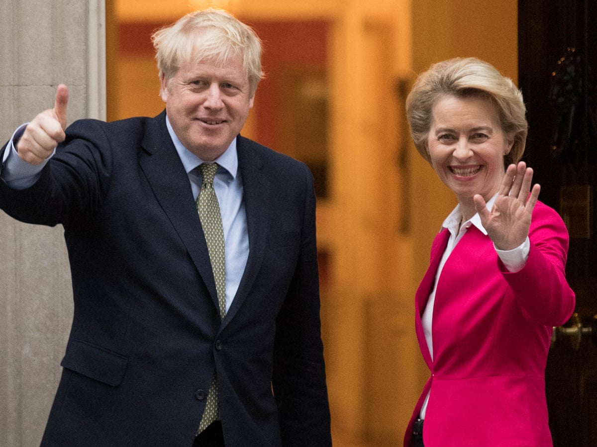 Boris Johnson and Ursula von der Leyen have 'positive' meeting | Brexit | The Guardian