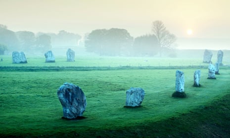 Stone circle at Avebury, Wiltshire, UK.