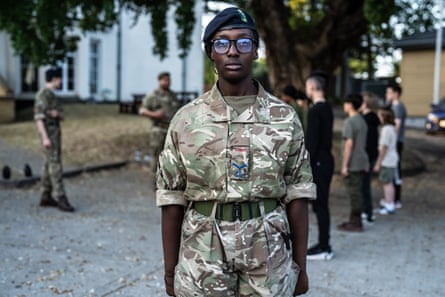 L/Cpl Mia Bondzie at army cadet training centre.
