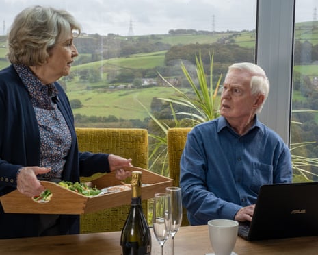 WARNING: Embargoed for publication until 00:00:01 on 18/02/2020 - Programme Name: Last Tango In Halifax Series 5 - TX: 23/02/2020 - Episode: n/a (No. 1) - Picture Shows: Celia (ANNE REID), Alan (DEREK JACOBI) - (C) Lookout Point - Photographer: Matt Squire