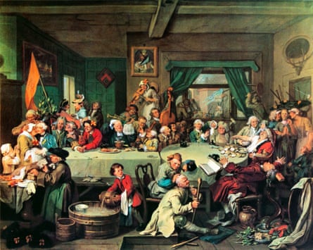 An Election Entertainment: William Hogarth’s scene of treats and upsets during the general election of 1754.