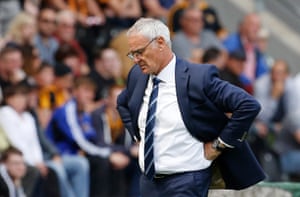 Claudio Ranieri cuts a frustrated figure.