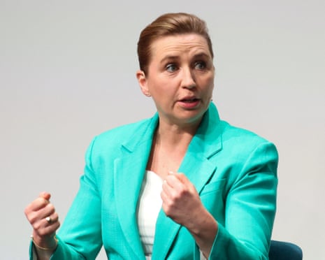 Mette Frederiksen, Denmark’s prime minister and Social Democrats party leader, gestures as she attends the party leaders’ debate after parliamentary elections, in Copenhagen, Denmark.