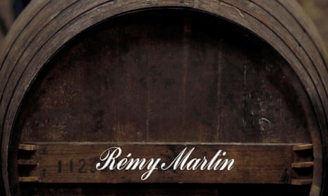 Oak barrels storing rare and old cognac at the Remy Martin factory in Cognac, southwestern France