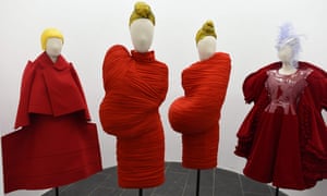 Some of Kawakubo’s pieces on show at the Met exhibition.