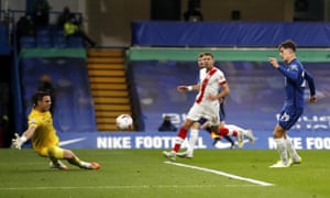 Havertz beats McCarthy to score Chelsea’s third goal