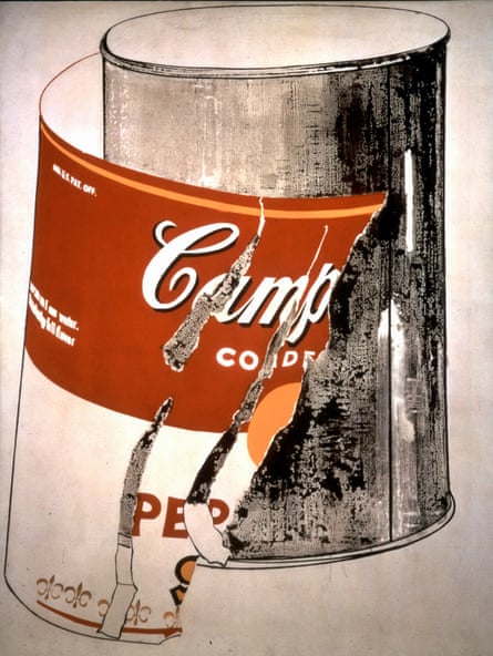 Andy Warhol’s Big Torn Campbell’s Soup Can (Pepper Pot) from 1962.