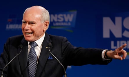 The former Australian prime minister John Howard. After Mark Latham lost the election to Howard, Bill Shorten worried that Labor was moving too far towards the progressive left, leaving Howard to pick off some of its support in the centre