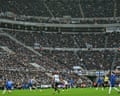 Fans watch during the English Premier League football match between Newcastle United and Chelsea at St James' Park in Newcastle-upon-Tyne, north east England on December 20, 2025.
