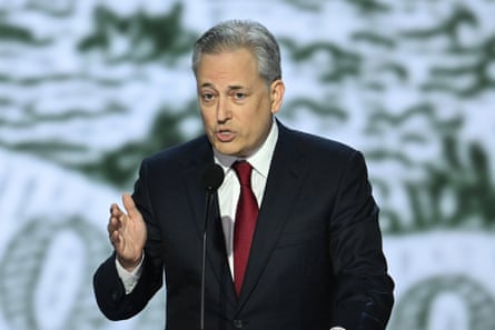 a very rich man gestures while speaking