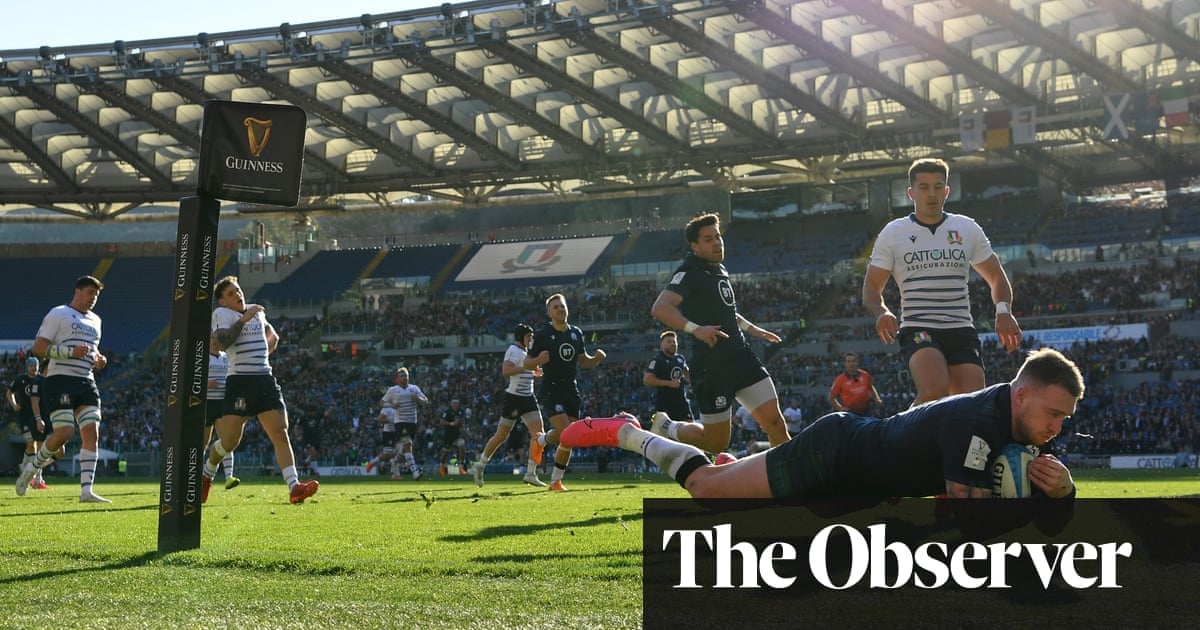 Stuart Hogg’s solo effort leads Scotland to hard-fought victory against Italy