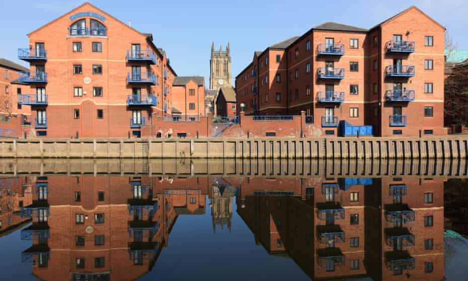 Waterfront apartments on Langtons Wharf in Leeds.