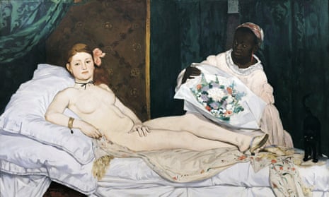 Performance artist Deborah de Robertis was arrested after stripping naked in front of the painting Olympia by Edouard Manet.<br>