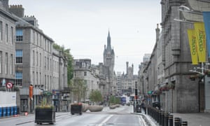 The centre of Aberdeen early last month, after a strict local lockdown was imposed.