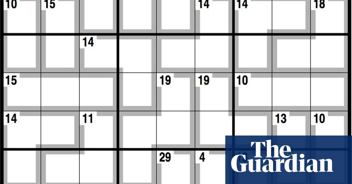 Observer killer sudoku | Life and style | The Guardian