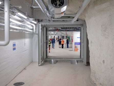 The entrance to a recently renovated bunker in Helsinki.