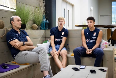 Steven van de Velde with teammate Matthew Immers