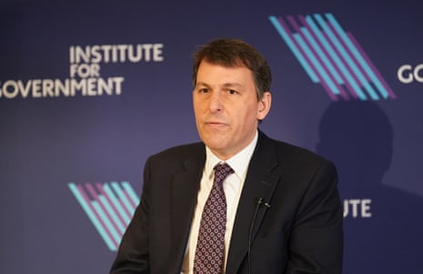 John Glen speaking at the Institute for Government conference.