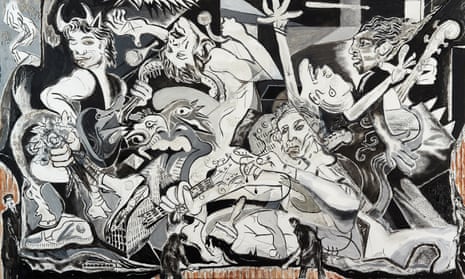 Wood’s take on Picasso’s Guernica, Destruction of a Civilised Riff.