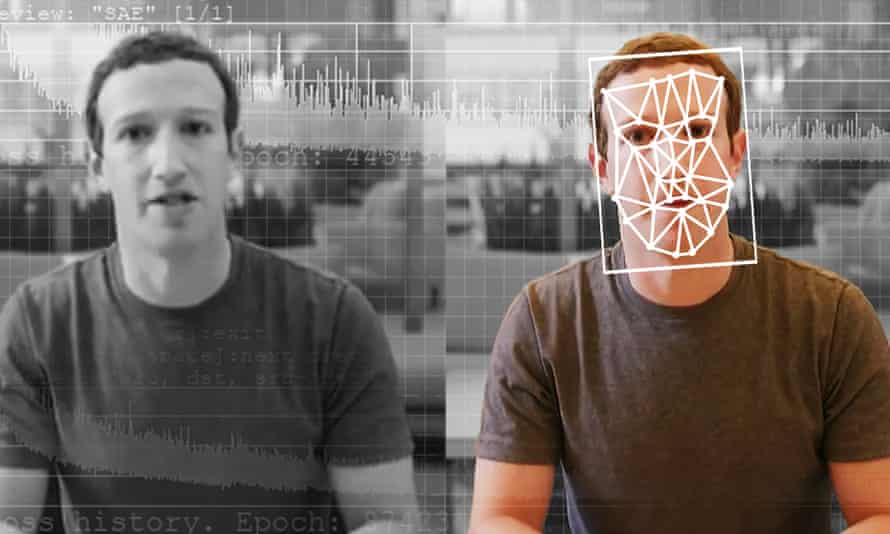 A comparison of an original and deepfake video of Facebook chief executive Mark Zuckerberg.
