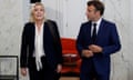 French President Macron 
with National Rally leader Marine Le Pen