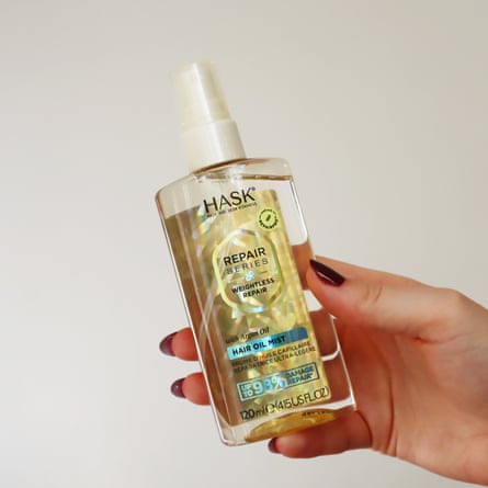 Hask Repair Series hair oil mist.