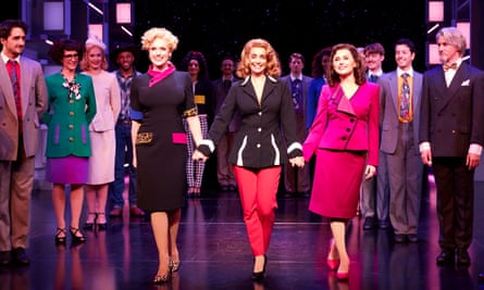 Redknapp with Natalie McQueen and Amber Davies in 9 to 5 The Musical
