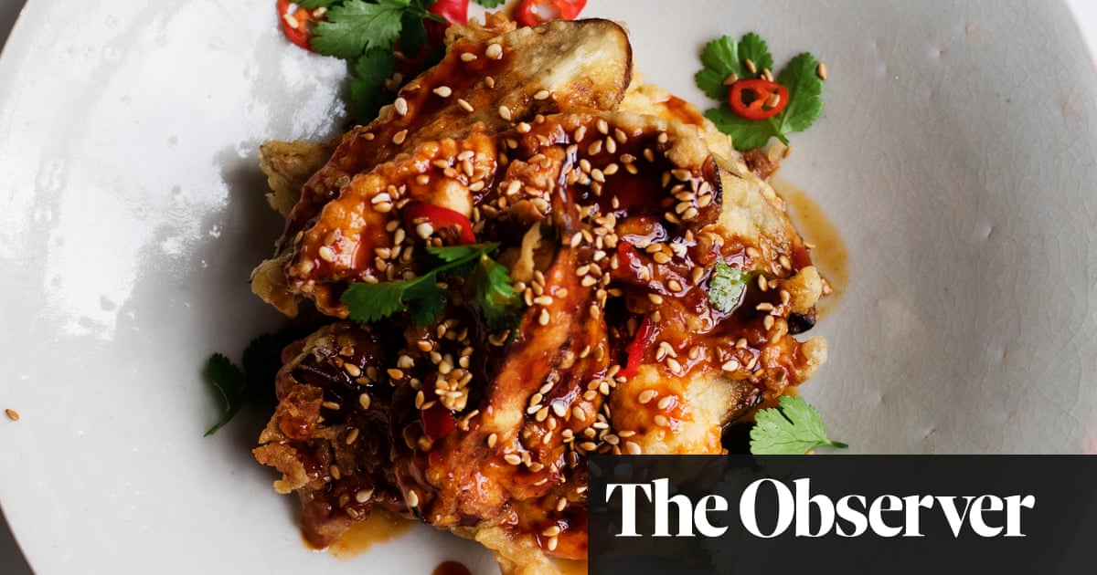 Nigel Slater’s crisp aubergines with chilli sauce recipe