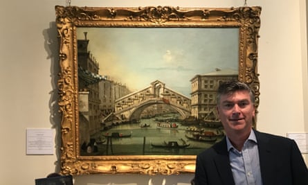 Who’s in the frame? Ask Art Recovery International’s Christopher Marinello, pictured with a Venetian scene by Francesco Guardi.