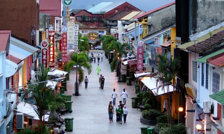 Ji India, a popular street in Kuching, Sarawak, Borneo