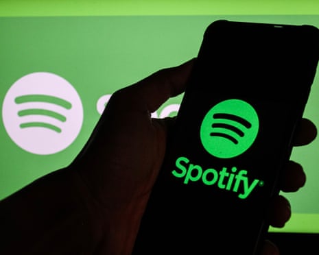 Spotify logo on a phone