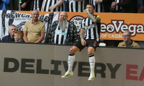 Walk in the park: Newcastle's Kieran Trippier takes a drink during a game break.