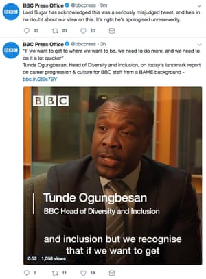 The BBC’s press office Twitter feed.