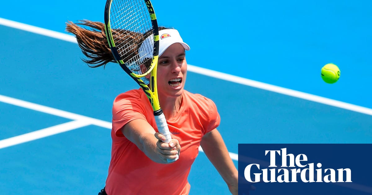 Dodgy knee tempers Johanna Konta’s expectations in Australian Open