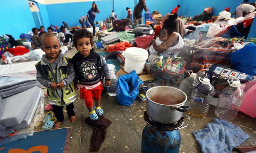African migrants at a detention centre in Zawiya, west of Tripoli, Libya, on April 27, 2019