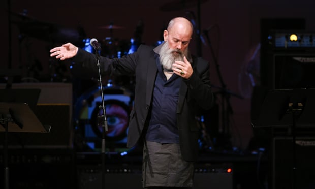Michael Stipe performs at The Music of David Bowie tribute concert at Carnegie Hall .