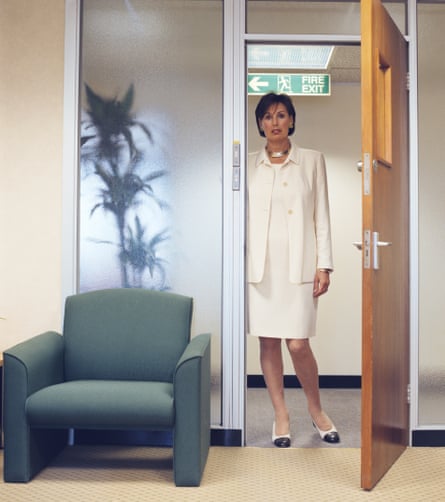 Caroline Marland standing in the doorway of an office