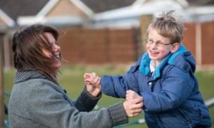 #ToyLikeMe co-founder Karen Newell with her son.