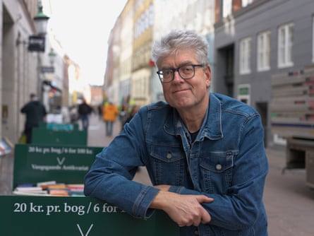 Christian Kaaber outside a bookstore he helps to run